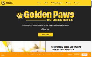 Golden Paws K9 Obedience website