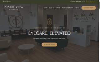 Prairie View Eyecare website