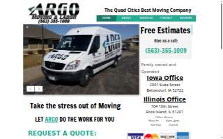 Argo Moving and Labor Service (IA) website