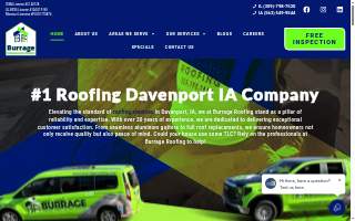 Burrage Roofing- Quad Cities website
