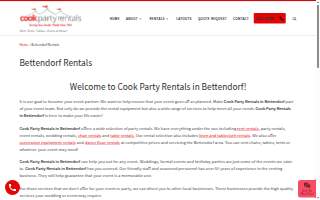 Cook Party Rentals of Bettendorf website