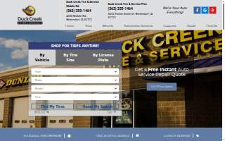 Duck Creek Tire & Service website