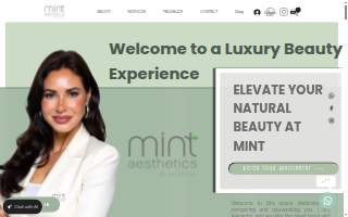 MINT Aesthetics + Wellness website
