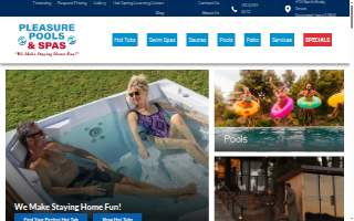 Pleasure Pools & Spas website