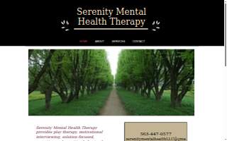Serenity Mental Health Therapy website