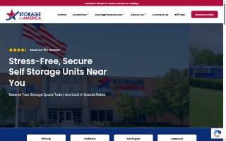 Storage Rentals of America website
