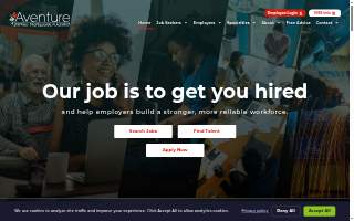 Aventure Staffing website