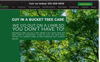 Guy in a Bucket Tree Care website
