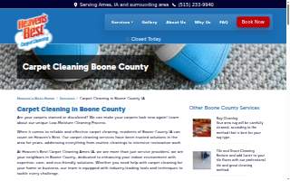 Heaven's Best Carpet Cleaning Ames IA website
