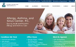 Allergy, Asthma, and Sinus Center, P.C. of Burlington website