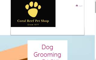 Coral Reef Pet Shop website