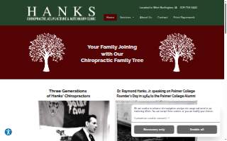Hanks Chiropractic Acupuncture & Auto Injury Clinic website