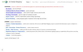 A2 Global Shipping of Cedar Falls website