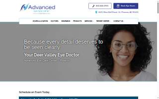 Advanced Family Eye Care website