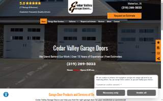 Cedar Valley Garage Doors website