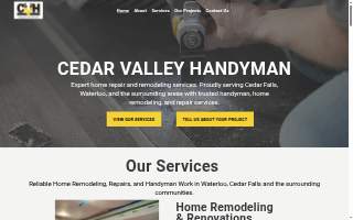 Cedar Valley Handyman, LLC website