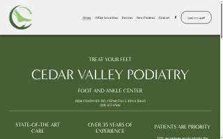 Cedar Valley Podiatry Foot & Ankle Center website