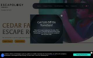 Escapology Escape Rooms Cedar Falls website