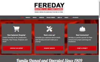 Fereday Heating & Air Conditioning website