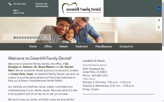 Green Hill Family Dental website
