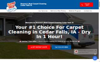Heaven’s Best Carpet Cleaning Cedar Falls IA website