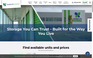 Prairie Life Storage website