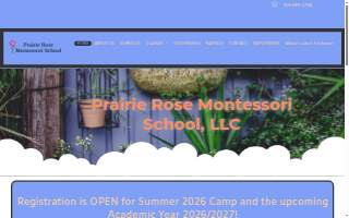 Prairie Rose Montessori School, LLC website