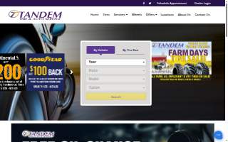 Tandem Tire & Auto Service of Cedar Falls website