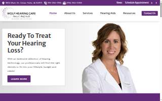 Wolf Hearing Care website