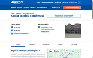 Athletico Physical Therapy - Cedar Rapids Southwest website