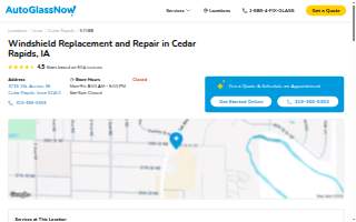 Auto Glass Now of Cedar Rapids website