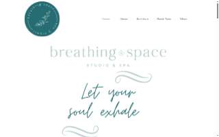 Breathing Space Studio and Spa website