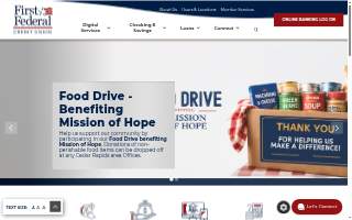 First Federal Credit Union of Cedar Rapids website