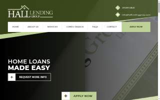 Hall Lending Group, Mortgage Broker website