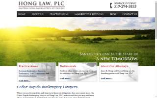 Hong Law, PLC of Cedar Rapids website