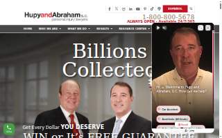 Hupy and Abraham, S.C., Cedar Rapids Injury Lawyers website