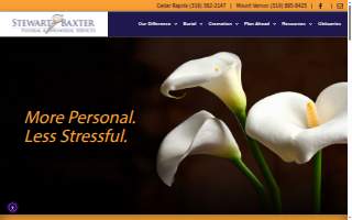 Stewart Baxter Funeral & Memorial Services website