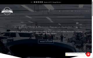 Authentic Auto Body website