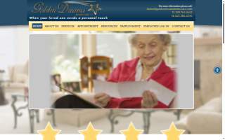 Golden Dreams Home Care website
