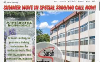 Sarah Harding Senior Living website