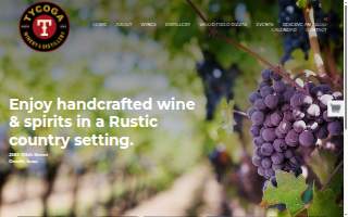 TYCOGA Winery & Distillery website
