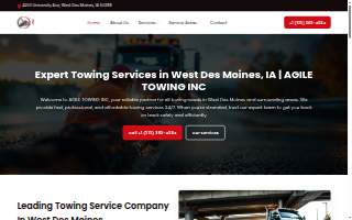 Agile Towing INC website