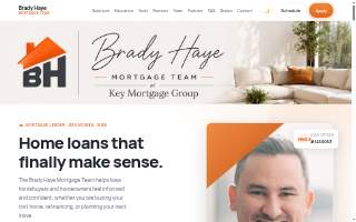 Brady Haye Mortgage Team - Key Mortgage Group website