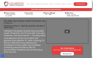 Champion Family Chiropractic & Spinal Injury website
