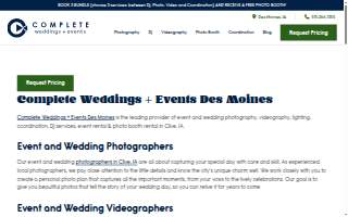 Complete Weddings + Events of Clive website