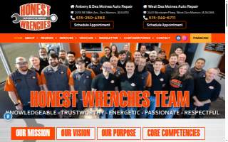 Honest Wrenches Automotive Repair website