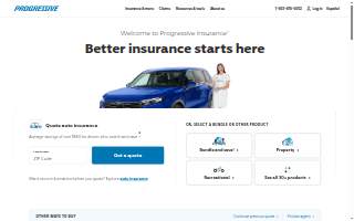 Progressive Insurance - Claims Office website