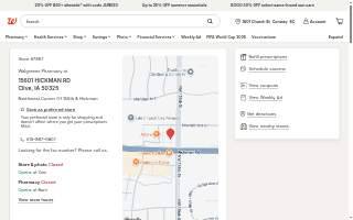 Walgreens Pharmacy of Clive website