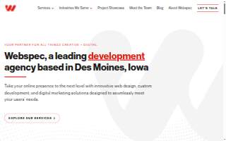 Webspec of Clive website