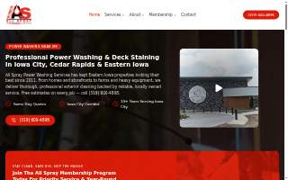 All Spray Power Washing LLC website